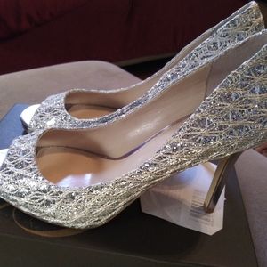 4" Heel Silver Shoes